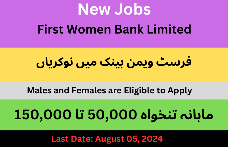 First Women Bank New Jobs Opportunities 2024 (2)