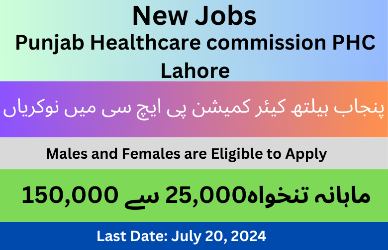 Punjab Healthcare Commission PHC New Jobs Opportunities 2024 (3)