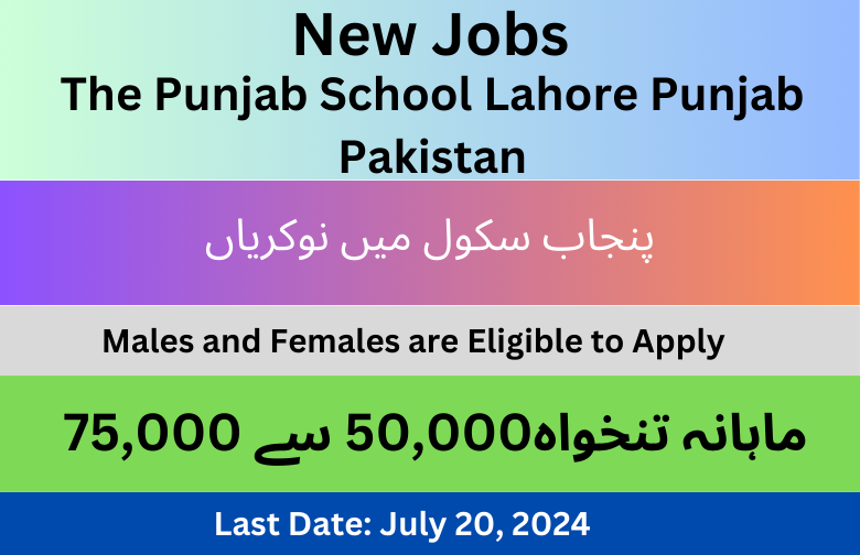 The Punjab School New Jobs for 2024 Online Apply